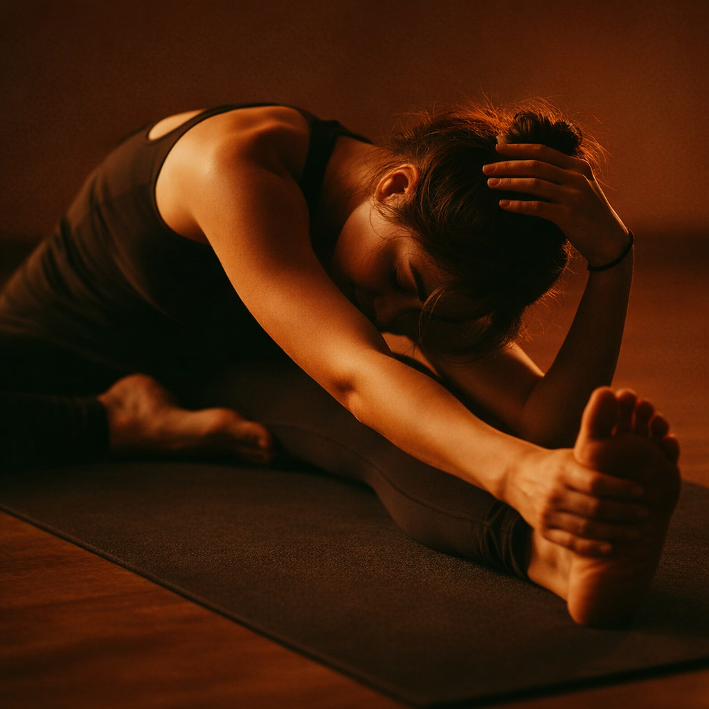 Detalle de postura en Pilates en LUNEA Wellness Studio Madrid — técnica precisa y movimiento consciente